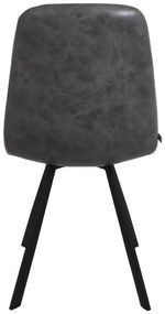 Καρέκλα Τραπεζαρίας FL4975 Fylliana Γκρί Τεχνόδερμα 45x45x90εκ. 4αδα 45x45x90 εκ.