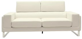 Καναπές Shea 3θέσιος PU ivory-inox 198x80x87εκ 198x80x87 εκ.