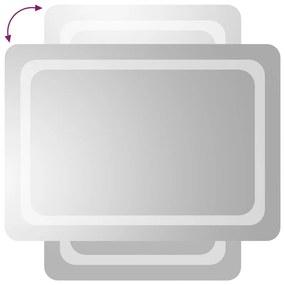 vidaXL Καθρέφτης Μπάνιου με LED 50 x 70 εκ.