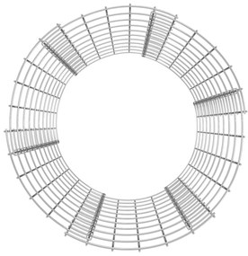 vidaXL Συρματοκιβώτιο-Γλάστρα Στύλος Κυκλική Ø50x100 εκ. Γαλβ. Χάλυβας