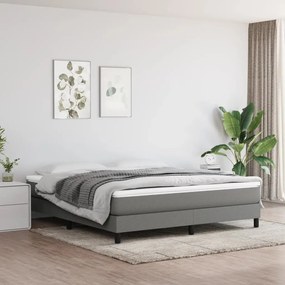 ΚΡΕΒΑΤΙ BOXSPRING ΜΕ ΣΤΡΩΜΑ ΣΚΟΥΡΟ ΓΚΡΙ 180X200 ΕΚ ΥΦΑΣΜΑΤΙΝ 3144094