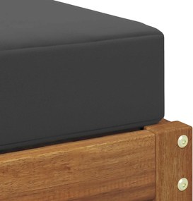 vidaXL 2 τμχ. Πάγκος Στερεό Ξύλο Ακακίας Φυσικό και Ανθρακί