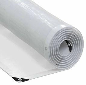 vidaXL Σαφής μουσαμάς με οπές 2x12 m πολυαιθυλένιο
