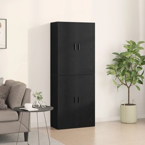 vidaXL Ντουλάπες 2 τεμ Μαύρη Δρυς 69,5x34x180 εκ Επεξεργασμένο Ξύλο