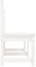 vidaXL Παγκάκι Κήπου Λευκό 201,5εκ. από Μασίφ Ξύλο Πεύκου