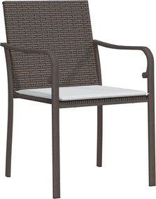 vidaXL Σετ Τραπεζαρίας Κήπου 7 τεμ. Συνθ. Ρατάν / Ατσάλι με Μαξιλάρια