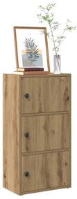 vidaXL Βιβλιοθήκη Αρτισιανή Δρυς 40x24x77 εκ. Επεξ. Ξύλο