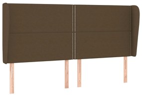 vidaXL Κρεβάτι Boxspring με Στρώμα Σκούρο Καφέ 180x200 εκ Υφασμάτινο