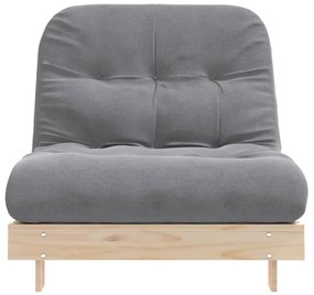 vidaXL Καναπές Κρεβάτι Futon με Στρώμα 90x206x11 εκ. Μασίφ Ξύλο Πεύκου