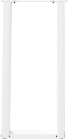 vidaXL Πόδια Κονσόλας σε Σχήμα U 2 τεμ. Λευκά 28x(72-73) εκ. Ατσάλι