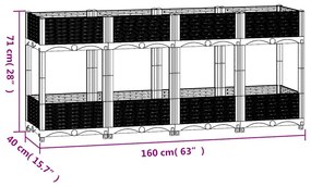 vidaXL Ζαρντινιέρα 160 x 40 x 71 εκ. από Πολυπροπυλένιο