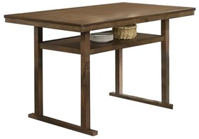 Τραπέζι μπαρ Tenor pakoworld φυσικό ξύλο rubberwood-ΜDF καρυδί 150x90x91.5εκ Model: 250-000001