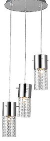 Φωτιστικό Οροφής Crystal DLA6833 Clear Metal, Glass