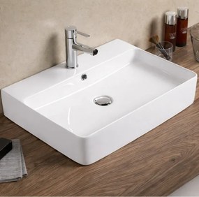 Tema Strata 60 White 61x42 - Επιτραπέζιος &amp; Επιτοίχιος Νιπτήρας