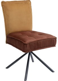 Καρέκλα Chelsea Βελούδο Καφέ 50x60x91εκ - Καφέ