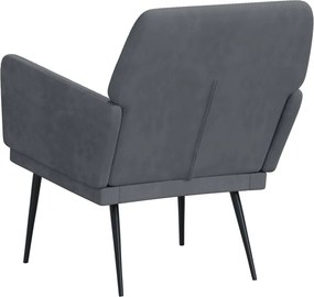 vidaXL Πολυθρόνα Σκούρο Γκρι 62 x 79x 79 εκ. Βελούδινη