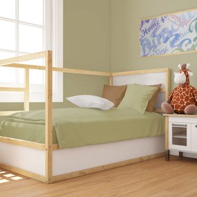 Σεντόνια Κούνιας (Σετ 3τμχ) Dimcol Solid Πράσινο