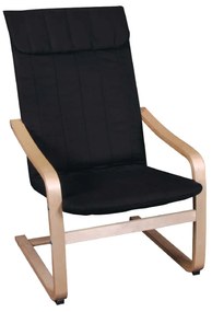 Πολυθρόνα Hamilton Black Ε7150,2 59X73X99 cm Wood, Fabric