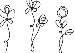 Σετ των 2 Intra απο ξύλο plywood 3mm-4mm πάχος Αφηρημένο σχέδιο λουλουδιών Δίασταση 15x15 cm INTRAFABR-90928203