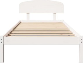vidaXL Σκελετός Κρεβατιού Λευκό 75 x 190 cm Στερεά ξυλεία πεύκου