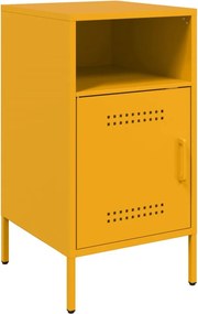vidaXL Κομοδίνα 2 τεμ. Μουσταρδί 36 x 39 x 68 εκ. από Χάλυβα