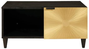 vidaXL Τραπεζάκι σαλονιού Μαύρο και Χρυσό 80 x 50 x 40 cm
