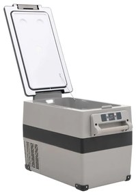 vidaXL Ψυγείο με Λαβή & Προσαρμογέα Μαύρο / Γκρι 45 Λ. από PP & PE