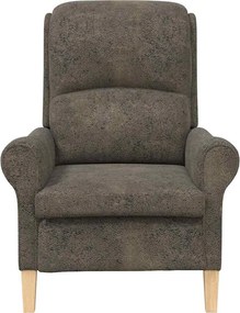 vidaXL Πολυθρόνα Σκούρο γκρι 76 x 94 x 102 εκ. Τεχνητό Δέρμα