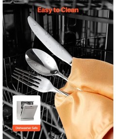 VEVOR 65-Piece Silverware Set Stainless Steel Cutlery Flatware Utensils for 12