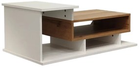 Τραπέζι σαλονιού Nuvele  σε λευκή-sonoma απόχρωση 90x50x35εκ