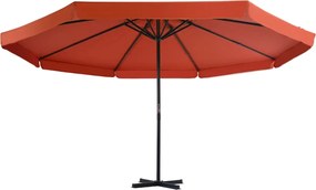 vidaXL Ομπρέλα Κήπου Τερακότα με Φορητή Βάση
