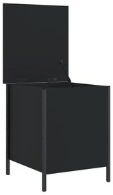 vidaXL Παγκάκι Αποθήκευσης Μαύρο 40 x 42,5 x 50 εκ. από Επεξεργ. Ξύλο
