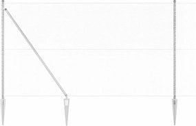 vidaXL Στύλος Περιφράξεων Ασημί 10 x 1,6 μ (13 mm πλέγμα) Ατσάλι