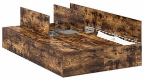 vidaXL Σκελετός Κρεβατιού Καπνιστή δρυς 190 x 120 x 31.5 εκ.