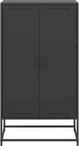 vidaXL Ντουλάπι Μαύρο 68,5x38,5x123,5 εκ. από Ατσάλι