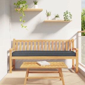 vidaXL Μαξιλάρι Πλατώ για Παγκάκι Ανθρακί 200x40x8 εκ. Oxford Fabric