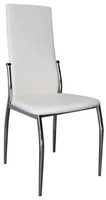 Καρέκλα Fresh K/D Χρώμιο / Pvc Εκρού . Διάσταση: 45x52x100cm (Σετ 4 ΤΕΜ)