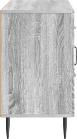 vidaXL Πλαϊνό γραφείο με συρτάρι Γκρι Sonoma 89 x 34,5 x 60 εκ.