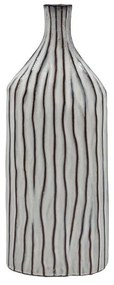 Κεραμικό Βάζο FL524 Fylliana Λευκό - Γκρί 18x9x44 εκ. 18x9x44 εκ.