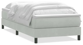 BOX SPRING ΚΡΕΒΑΤΙ ΜΕ ΣΤΡΩΜΑ ΑΝΟΙΧΤΟ ΓΚΡΙ 90X220 ΕΚ. ΒΕΛΟΥΔΙΝΟ 3315951