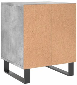 vidaXL Κομοδίνα 2 τεμ. Γκρι Σκυροδέματος 40x35x50 εκ. Επεξεργ. Ξύλο