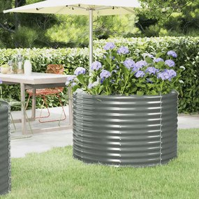 vidaXL Ζαρντινιέρα Γκρι 100x100x68 εκ. Γαλβανισμένος χάλυβας