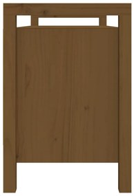 vidaXL Πάγκος Εργασίας Μελί Καφέ 110x40x60 εκ. Μασίφ Ξύλο Πεύκο