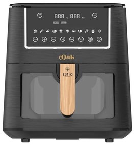 ESTIA ΦΡΙΤΕΖΑ ΑΕΡΟΣ OAK 1650w 7.2lt ME ΨΗΦΙΑΚΗ ΟΘΟΝΗ &amp; 11 ΠΡΟΓΡΑΜΜΑΤΑ ΜΑΓΕΙΡΕΜΑΤΟΣ