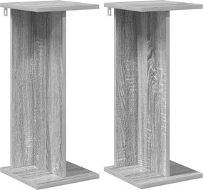 vidaXL Βάση φυτών 2 τεμ. Γκρι Sonoma 25 x 25,5 x 60,5 εκ.