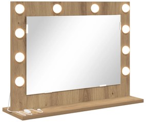 vidaXL Καθρέφτης Vanity Ξύλο Δρυός Επεξεργασμένο Ξύλο 60 x 45 x 18 εκ.