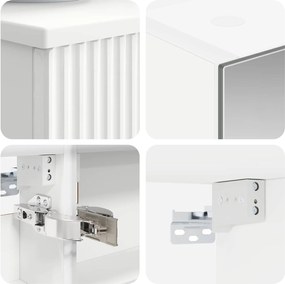 vidaXL Σετ Ντουλαπιών Μπάνιου 4 pcs Λευκό 50 x 14,5 x 70 εκ