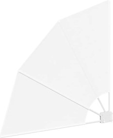 vidaXL Αδιάφανο σκίαστρο μπαλκονιού Λευκό 115 x 115 εκ Πολυεστέρας