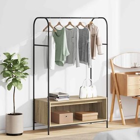 vidaXL Ράφι Ρούχων Καφέ δρυς 100 x 44 x 160 εκ Επεξεργασμένο ξύλο
