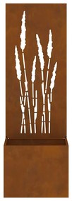 vidaXL Γλάστρα Κήπου με Διακοσμητική Πάνελ Σκ rusty 50 x 140 cm